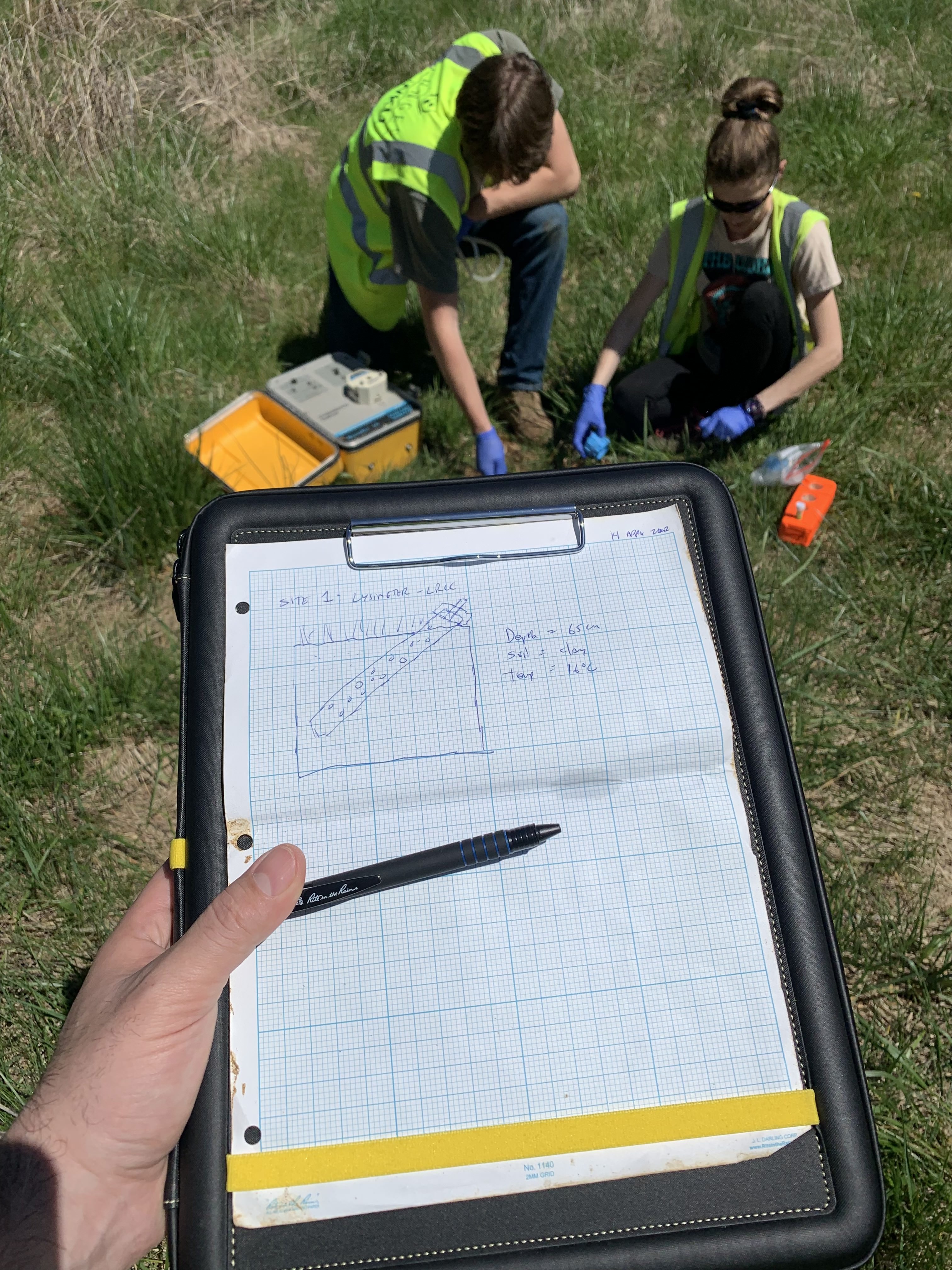 Field team collecting environmental data